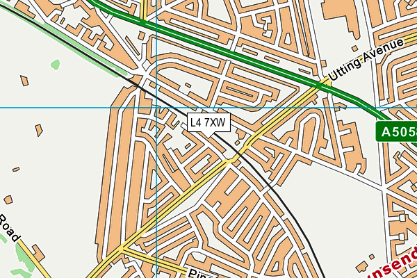 L4 7XW map - OS VectorMap District (Ordnance Survey)