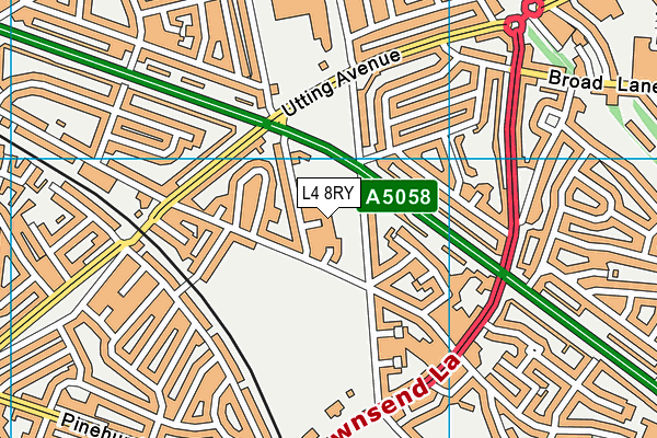 L4 8RY map - OS VectorMap District (Ordnance Survey)