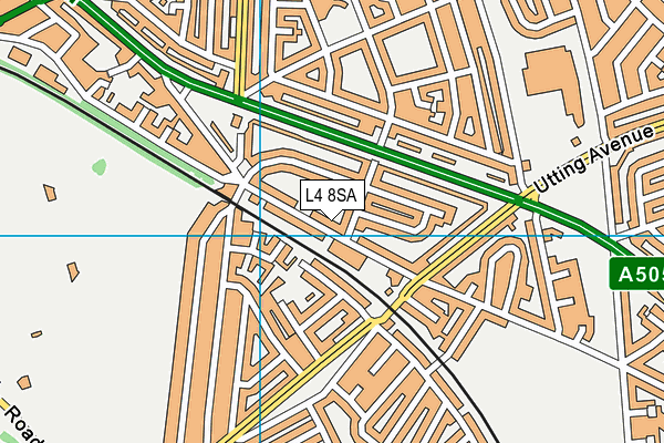 L4 8SA map - OS VectorMap District (Ordnance Survey)