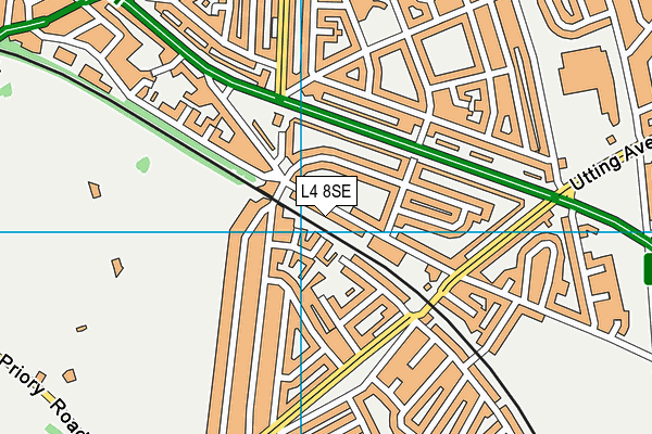 L4 8SE map - OS VectorMap District (Ordnance Survey)