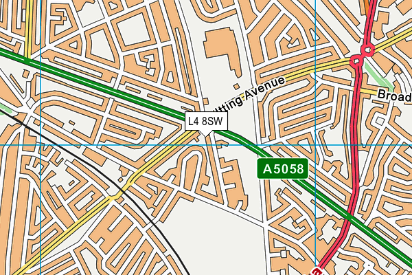 L4 8SW map - OS VectorMap District (Ordnance Survey)