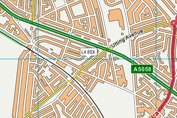 L4 8SX map - OS VectorMap District (Ordnance Survey)
