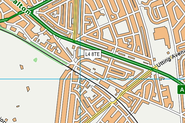 L4 8TE map - OS VectorMap District (Ordnance Survey)