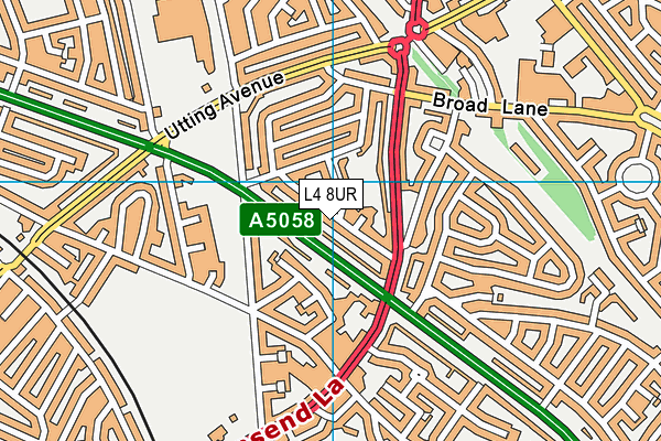 L4 8UR map - OS VectorMap District (Ordnance Survey)