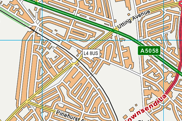 L4 8US map - OS VectorMap District (Ordnance Survey)