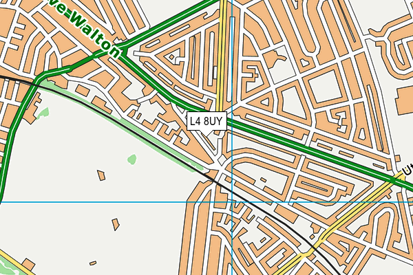 L4 8UY map - OS VectorMap District (Ordnance Survey)