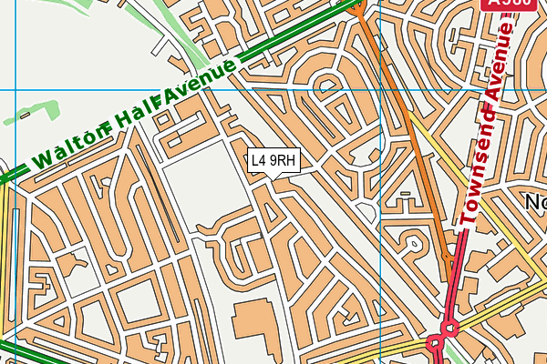 L4 9RH map - OS VectorMap District (Ordnance Survey)