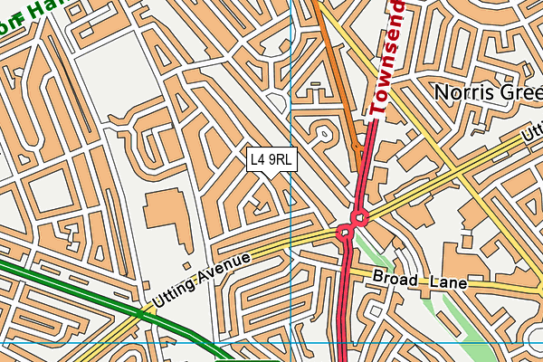 L4 9RL map - OS VectorMap District (Ordnance Survey)