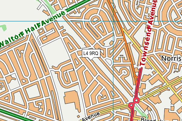 L4 9RQ map - OS VectorMap District (Ordnance Survey)