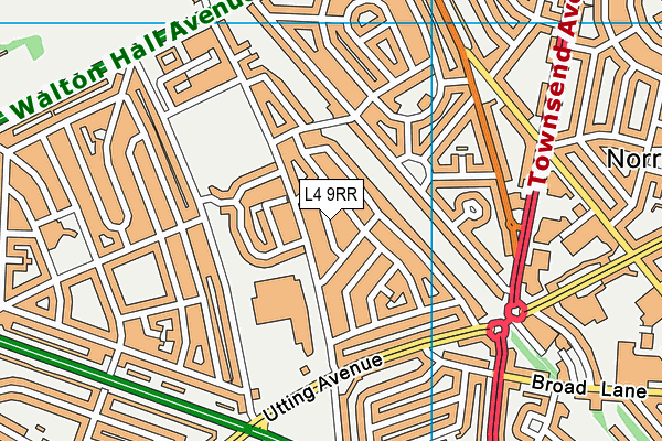 L4 9RR map - OS VectorMap District (Ordnance Survey)