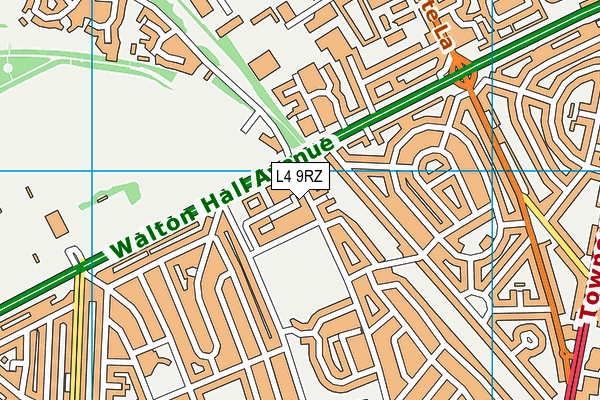 L4 9RZ map - OS VectorMap District (Ordnance Survey)