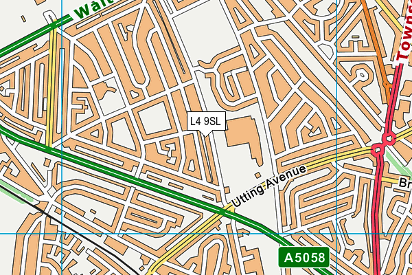 L4 9SL map - OS VectorMap District (Ordnance Survey)