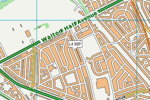 L4 9SP map - OS VectorMap District (Ordnance Survey)