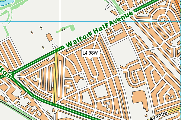 L4 9SW map - OS VectorMap District (Ordnance Survey)