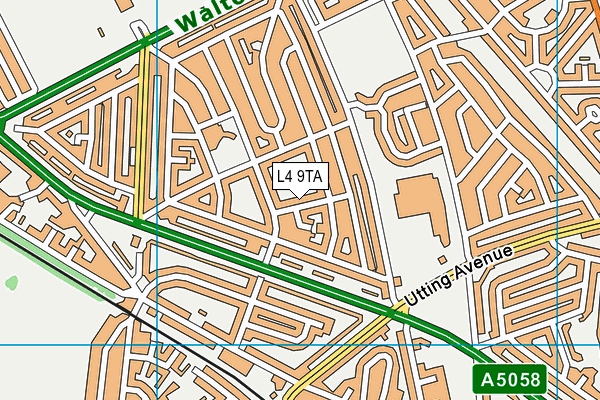 L4 9TA map - OS VectorMap District (Ordnance Survey)