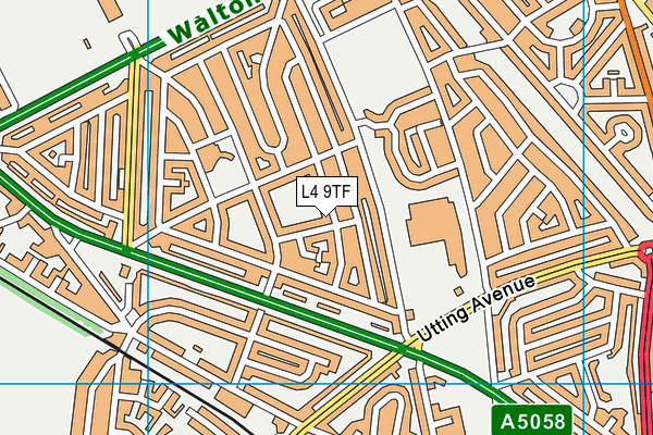 L4 9TF map - OS VectorMap District (Ordnance Survey)