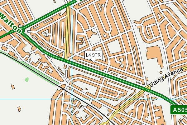 L4 9TR map - OS VectorMap District (Ordnance Survey)