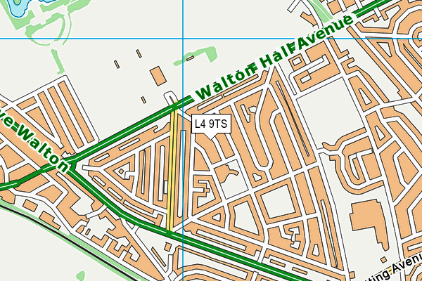 L4 9TS map - OS VectorMap District (Ordnance Survey)