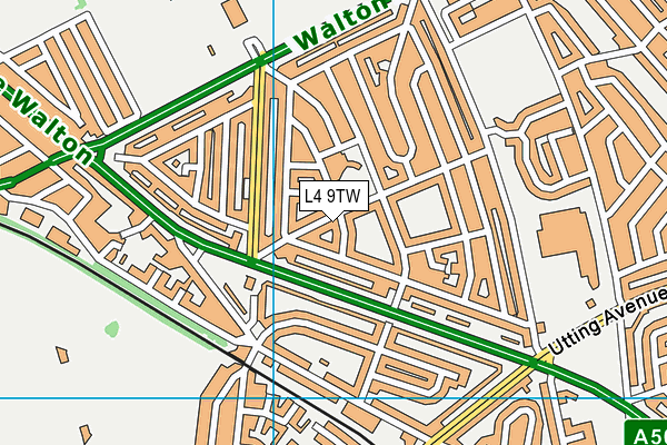 L4 9TW map - OS VectorMap District (Ordnance Survey)