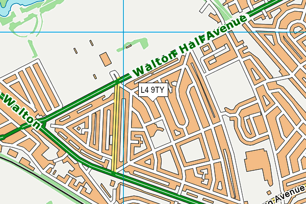 L4 9TY map - OS VectorMap District (Ordnance Survey)