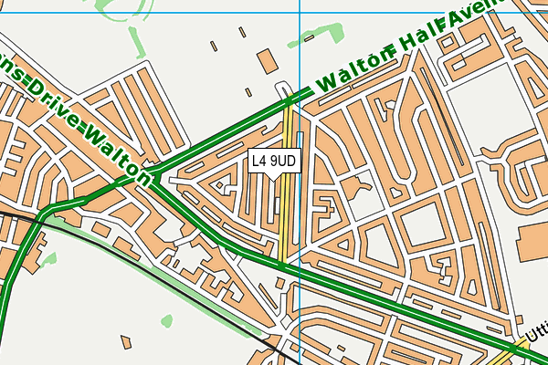 L4 9UD map - OS VectorMap District (Ordnance Survey)