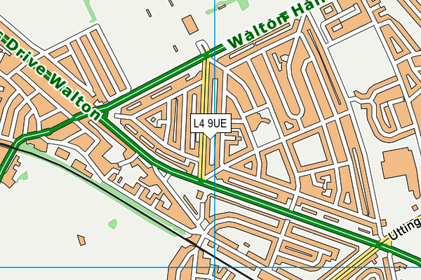 L4 9UE map - OS VectorMap District (Ordnance Survey)