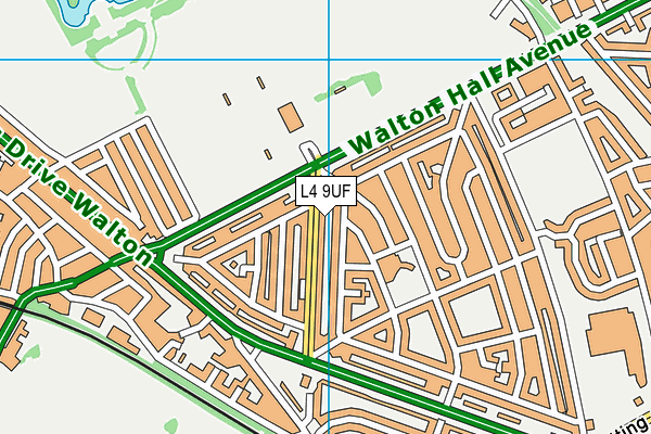 L4 9UF map - OS VectorMap District (Ordnance Survey)