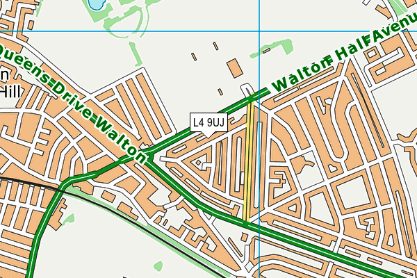 L4 9UJ map - OS VectorMap District (Ordnance Survey)