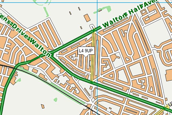 L4 9UP map - OS VectorMap District (Ordnance Survey)