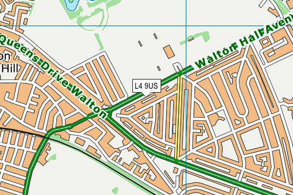 L4 9US map - OS VectorMap District (Ordnance Survey)