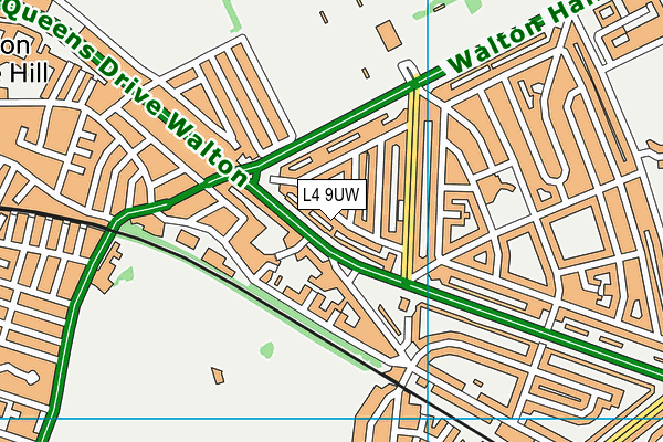 L4 9UW map - OS VectorMap District (Ordnance Survey)