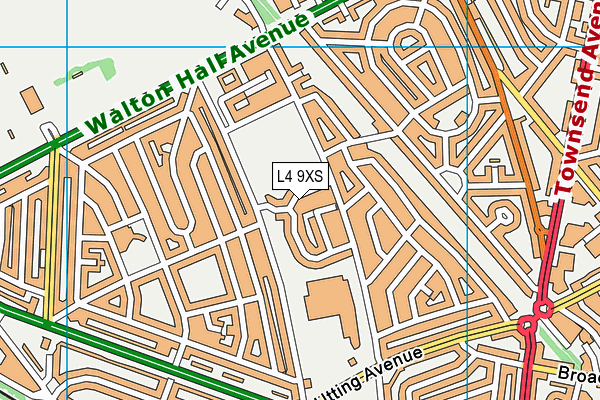 L4 9XS map - OS VectorMap District (Ordnance Survey)