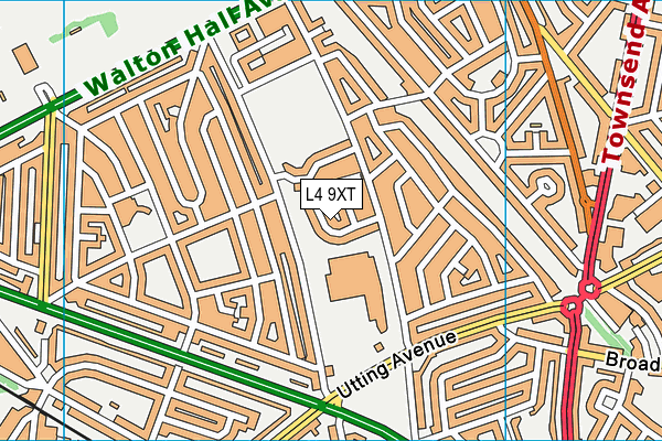 L4 9XT map - OS VectorMap District (Ordnance Survey)