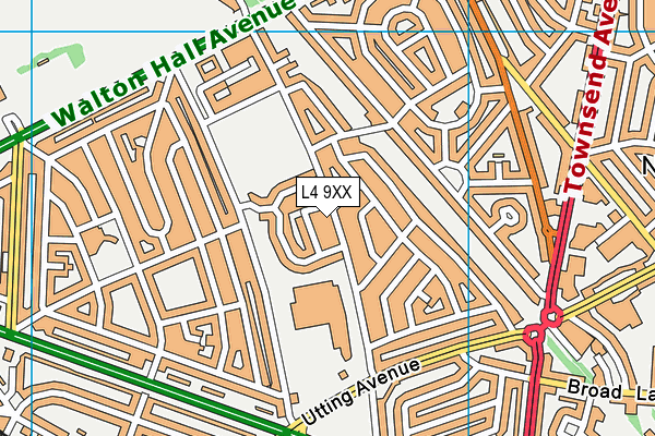 L4 9XX map - OS VectorMap District (Ordnance Survey)