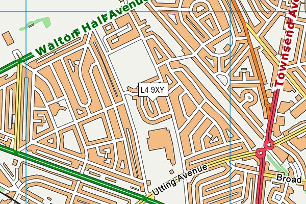 L4 9XY map - OS VectorMap District (Ordnance Survey)