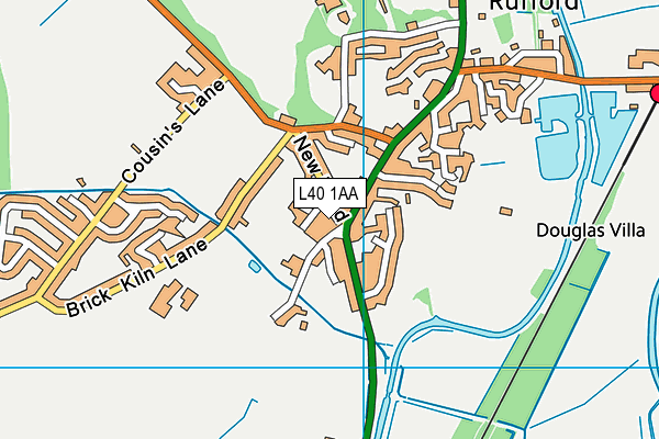 L40 1AA map - OS VectorMap District (Ordnance Survey)