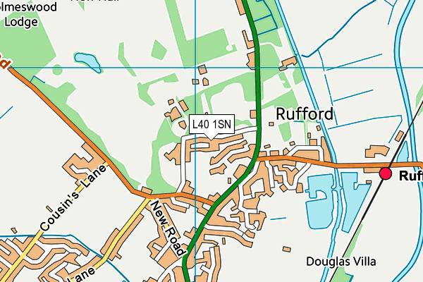 Rufford CofE School map (L40 1SN) - OS VectorMap District (Ordnance Survey)