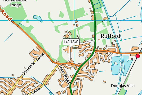 Rufford Parish Field map (L40 1SW) - OS VectorMap District (Ordnance Survey)