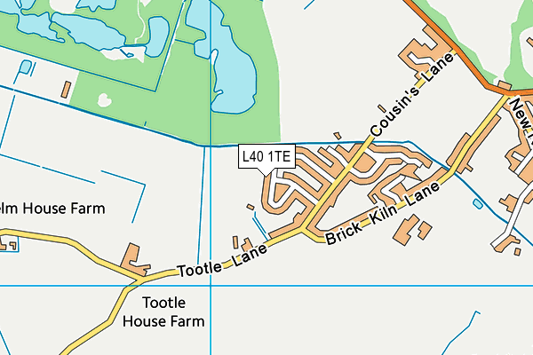 L40 1TE map - OS VectorMap District (Ordnance Survey)