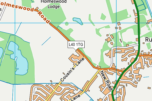 L40 1TG map - OS VectorMap District (Ordnance Survey)