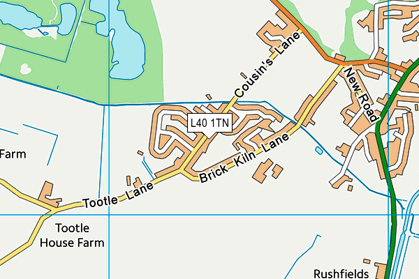L40 1TN map - OS VectorMap District (Ordnance Survey)