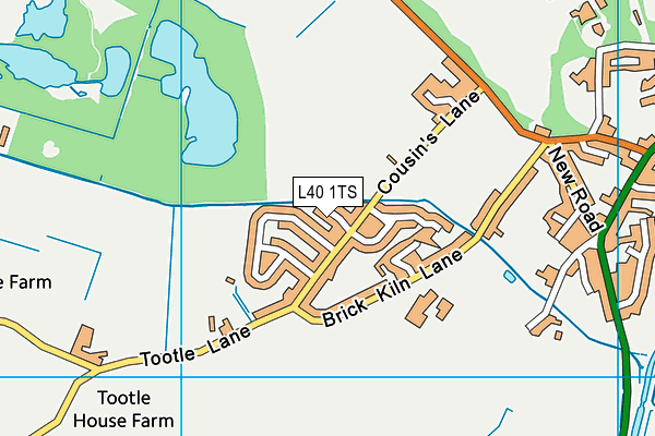L40 1TS map - OS VectorMap District (Ordnance Survey)