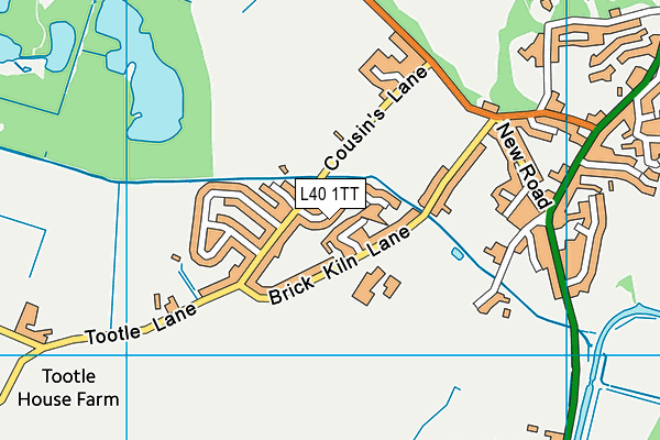 L40 1TT map - OS VectorMap District (Ordnance Survey)