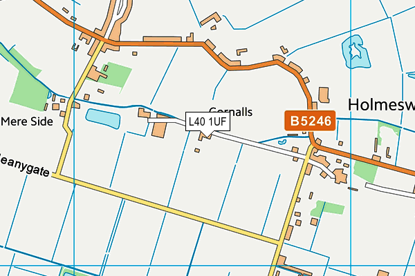 L40 1UF map - OS VectorMap District (Ordnance Survey)