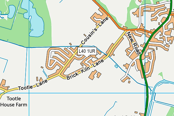 L40 1UR map - OS VectorMap District (Ordnance Survey)