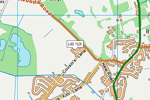 L40 1UX map - OS VectorMap District (Ordnance Survey)