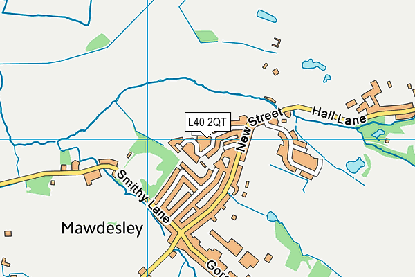 Mawdesley St Peter's Church of England Primary School map (L40 2QT) - OS VectorMap District (Ordnance Survey)