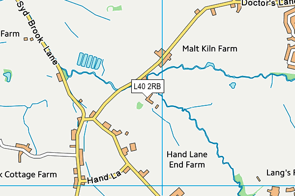 L40 2RB map - OS VectorMap District (Ordnance Survey)