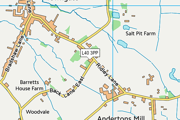 L40 3PP map - OS VectorMap District (Ordnance Survey)