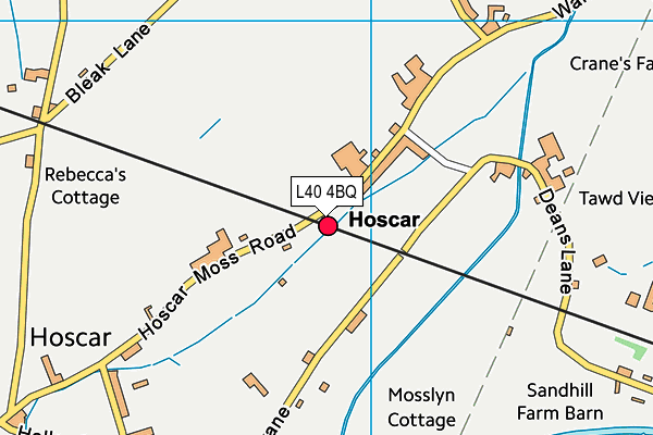L40 4BQ map - OS VectorMap District (Ordnance Survey)